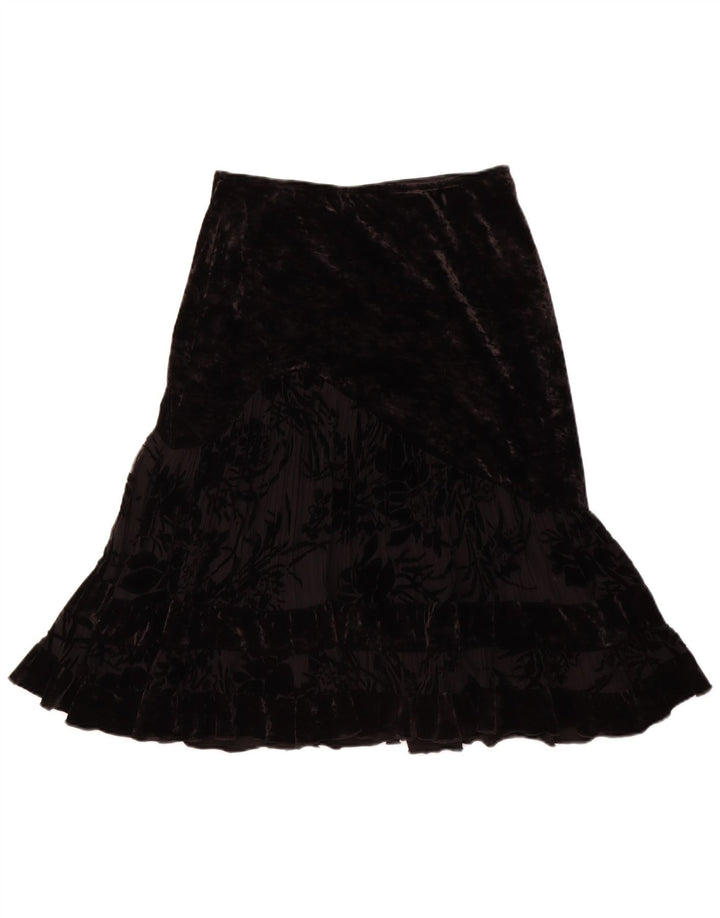 JOSEPH RIBKOFF Damska welurowa spódnica typu trąbka UK 14 duża W30 Czarny poliester