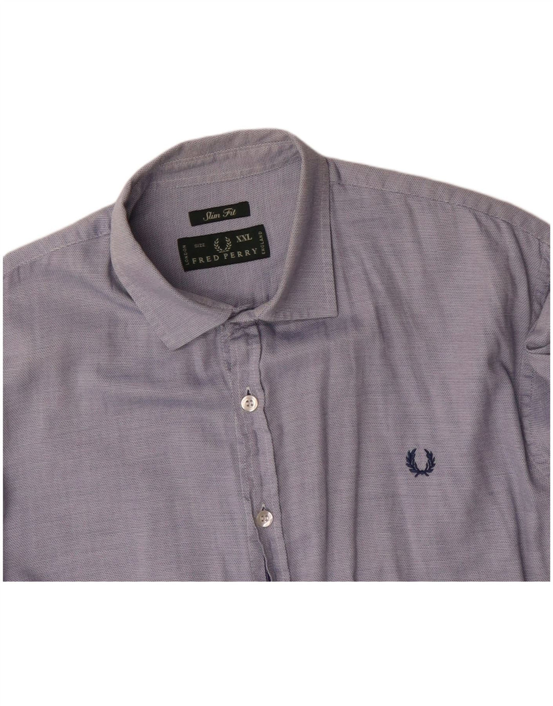 Koszula męska FRED PERRY Slim Fit 2XL, niebieska, bawełniana