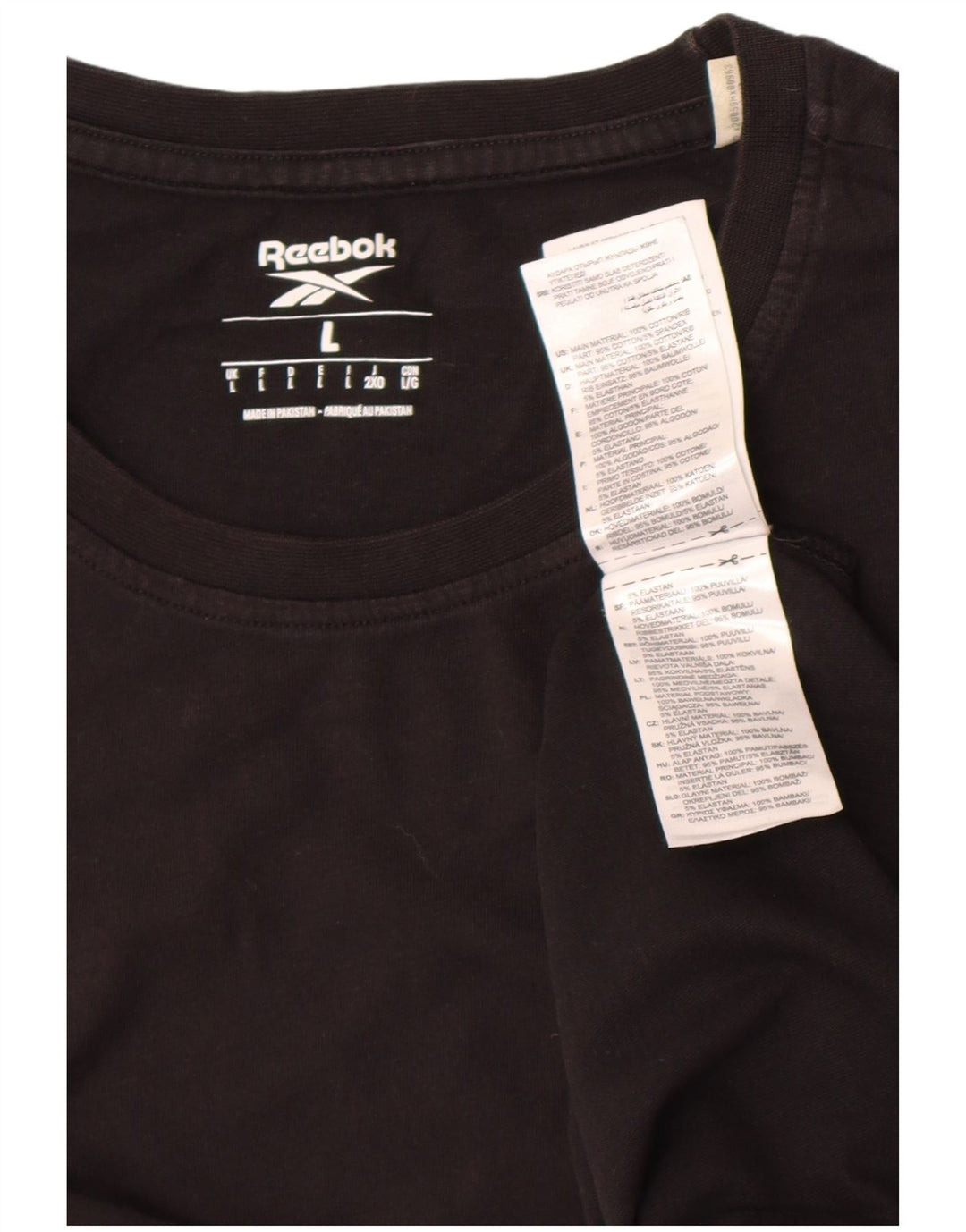 T-shirt męski Reebok, duży, czarny, bawełniany