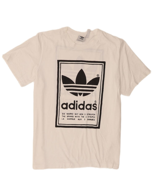 Adidas Męska koszulka graficzna Top XL w kolorze białym