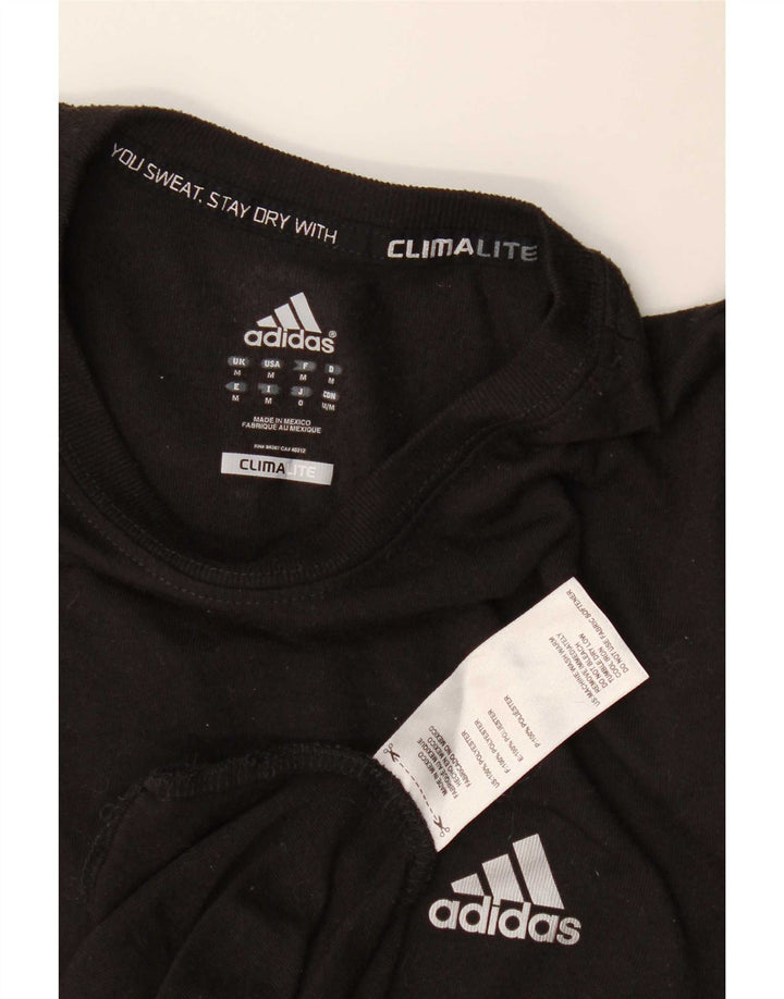 Męska koszulka Adidas Climalite Top, średni czarny poliester