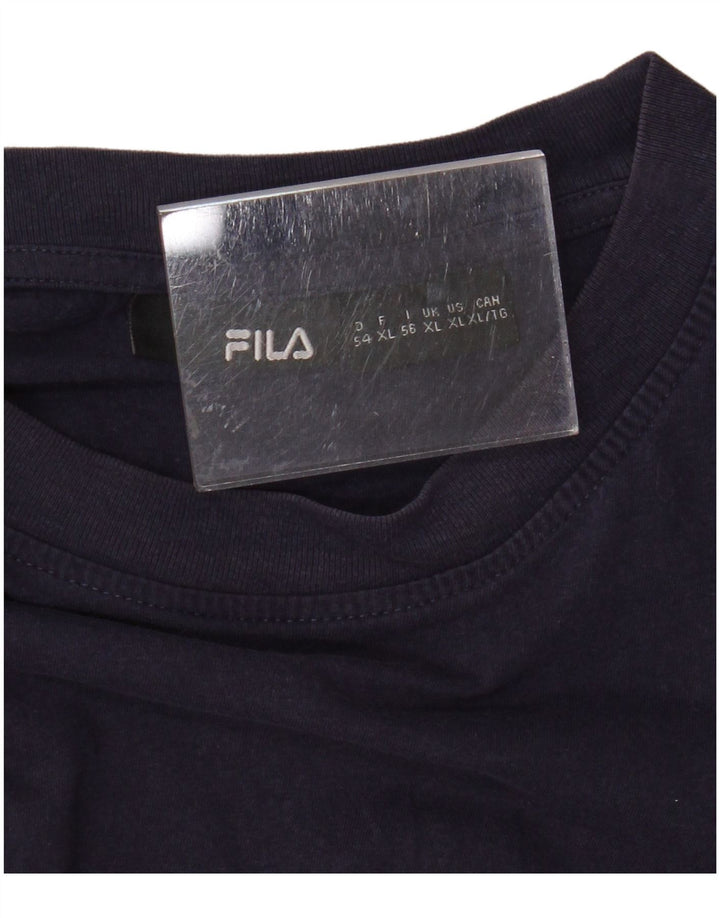 Męska koszulka z grafiką FILA Top XL granatowa