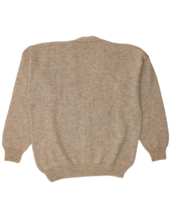 Sweter męski w stylu vintage IT 54 XL Szary Fair Isle Wool