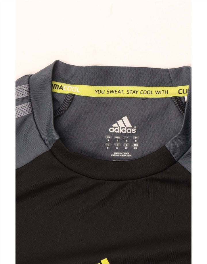 Adidas Męska koszulka Climacool Top, mała, czarna, z blokami kolorów