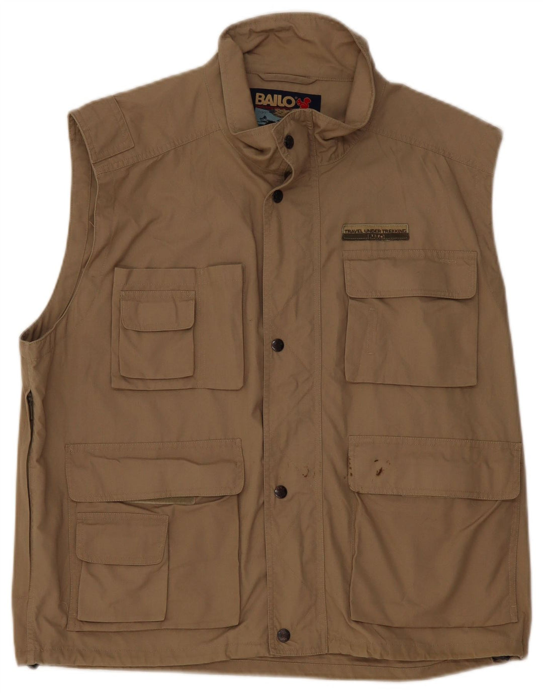 Męska kamizelka użytkowa Vintage UK 40, duża, bawełniana khaki