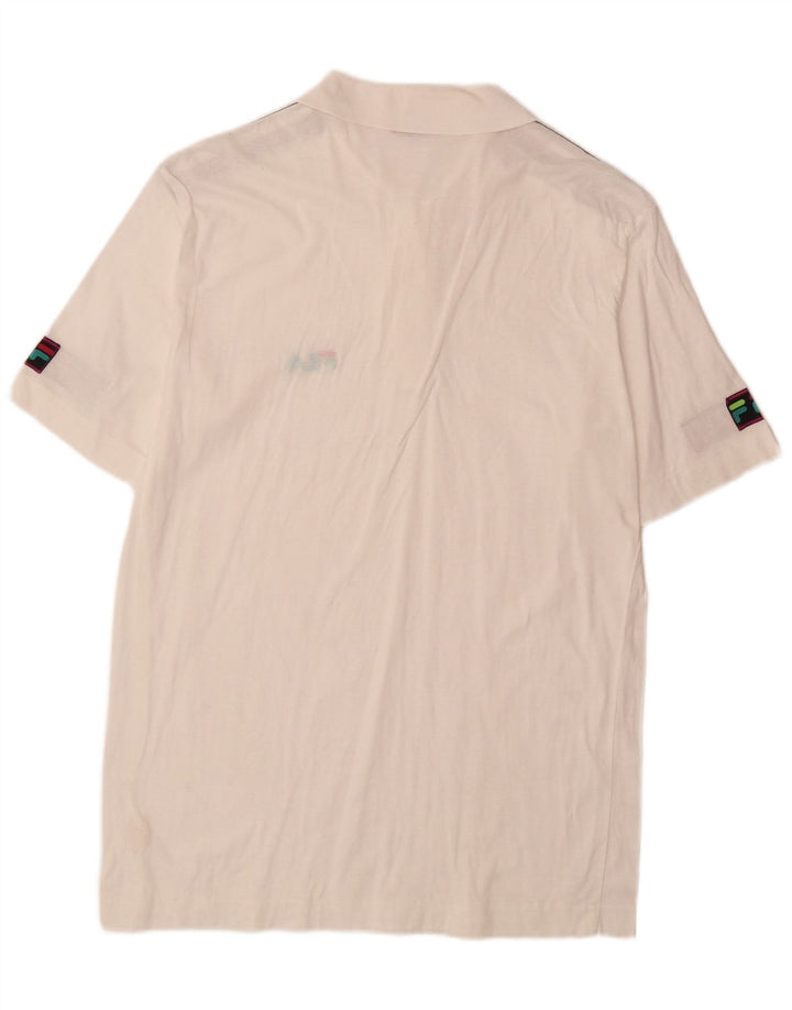 Męska koszulka polo FILA IT 50 z bawełny w kolorze średniej bieli