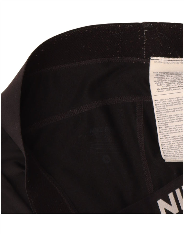 Damskie legginsy NIKE Dri Fit Graphic Capri UK 12, średni czarny poliester