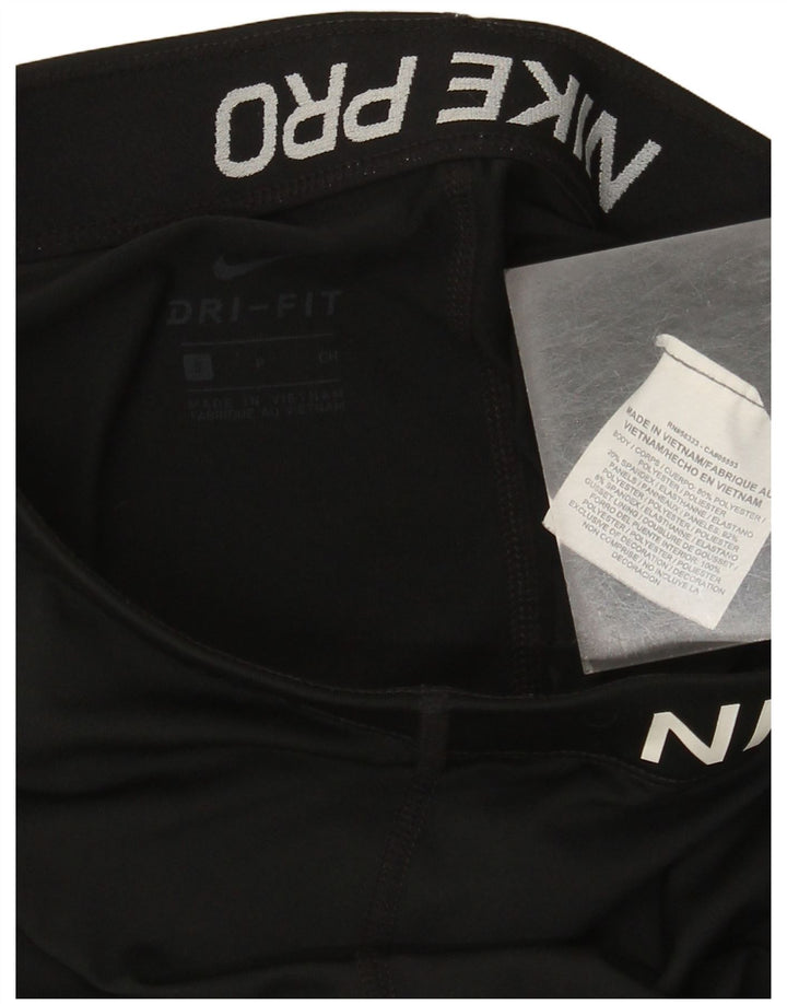 Damskie legginsy Nike Dri Fit Graphic Capri UK 8, małe, czarne, poliestrowe
