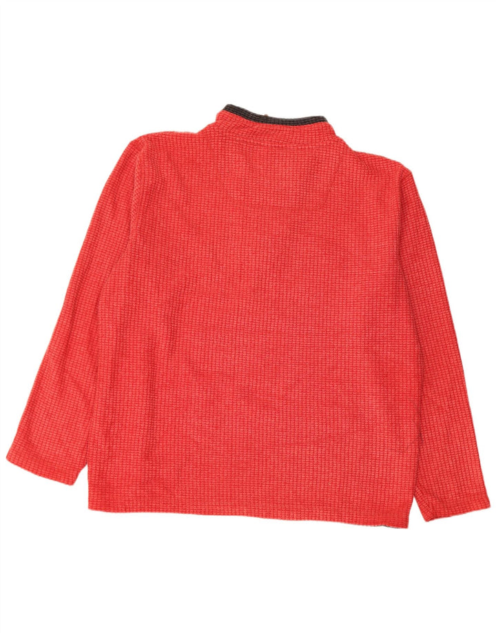 Męski sweter polarowy Weird Fish z zamkiem błyskawicznym, 2XL, czerwony poliester