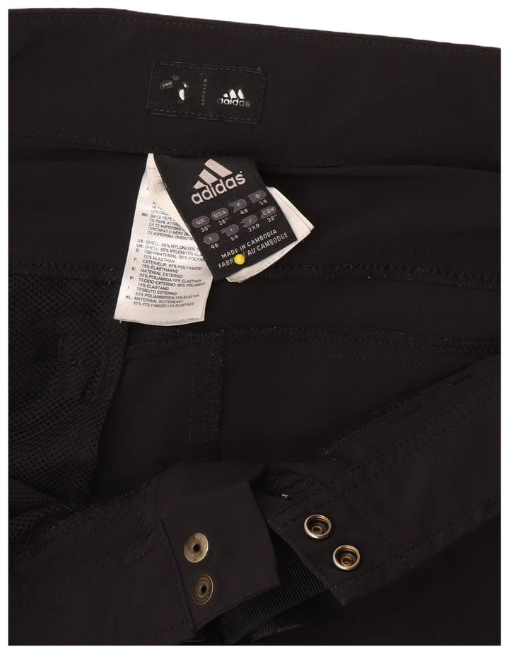 Męskie spodenki cargo Adidas W38 XL z czarnego nylonu