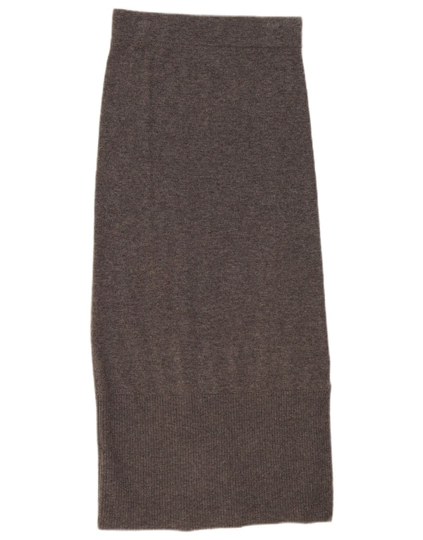 Damska dzianinowa spódnica maxi Massimo Dutti UK 6 XS W25 Szara wełna