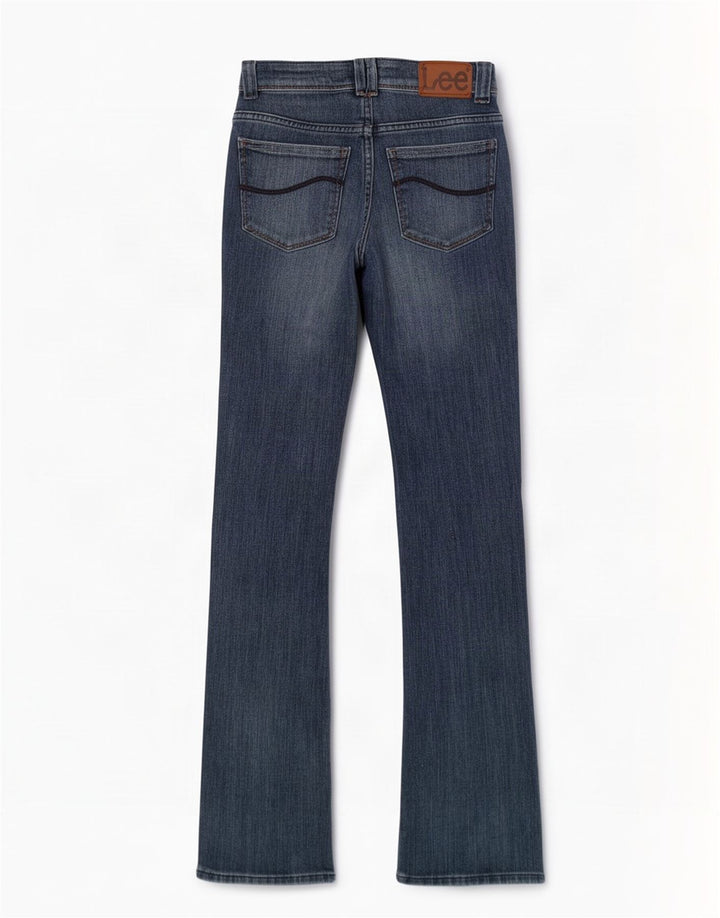 Damskie dżinsy Lee Bliss Bootcut W25 L33, niebieska bawełna