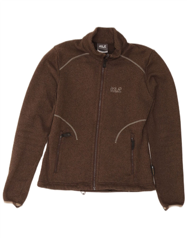 Damska kurtka dresowa JACK WOLFSKIN UK 10, mała, brązowa, poliester