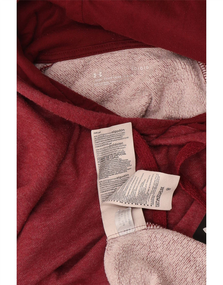 Męski sweter z kapturem Under Armour, duży, czerwony, bawełniany