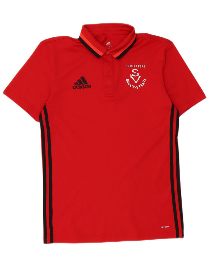 Męska koszulka polo Adidas Climalite Graphic, mała czerwona