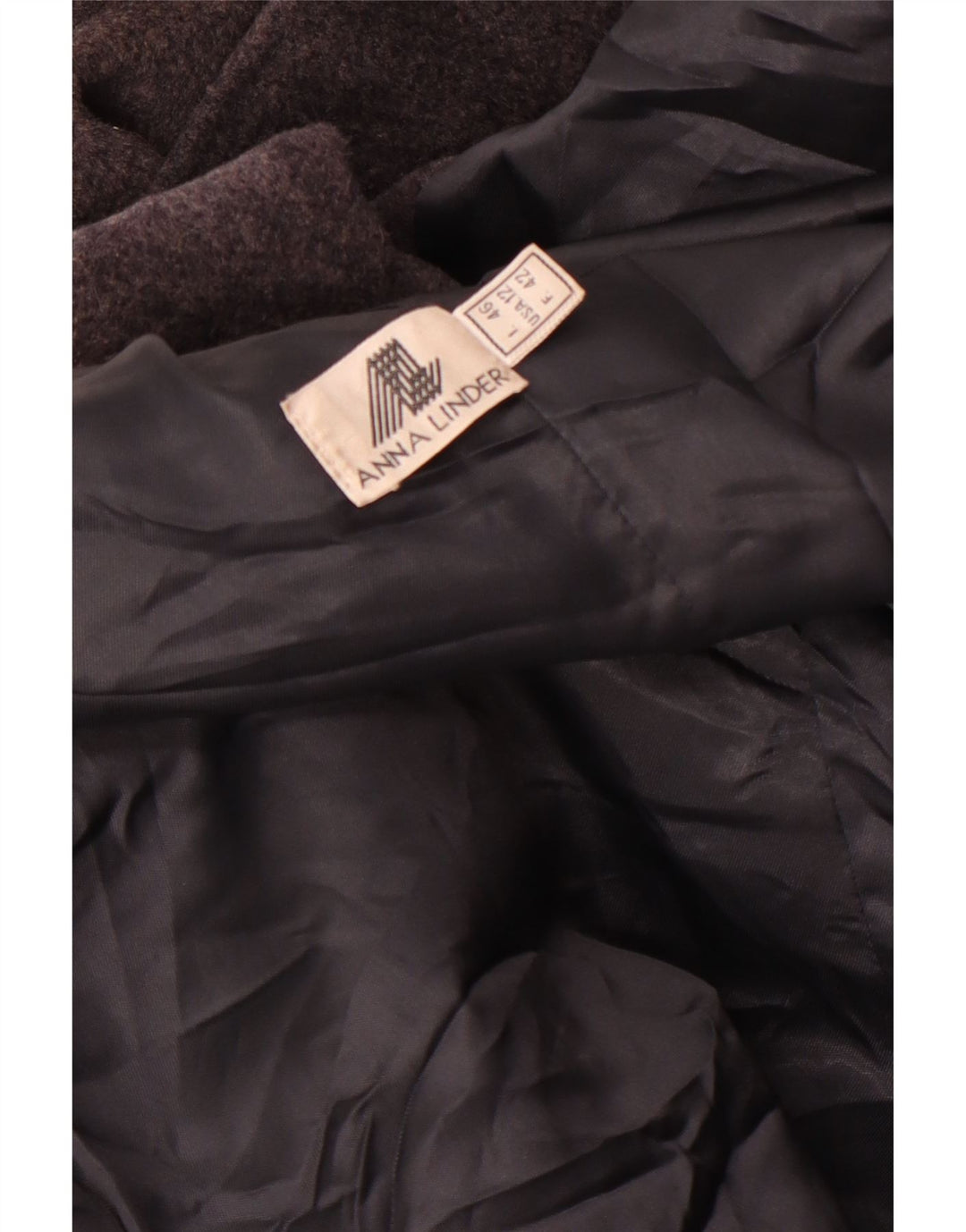 Dwurzędowy płaszcz damski Anna Linder US 12, duży, szary