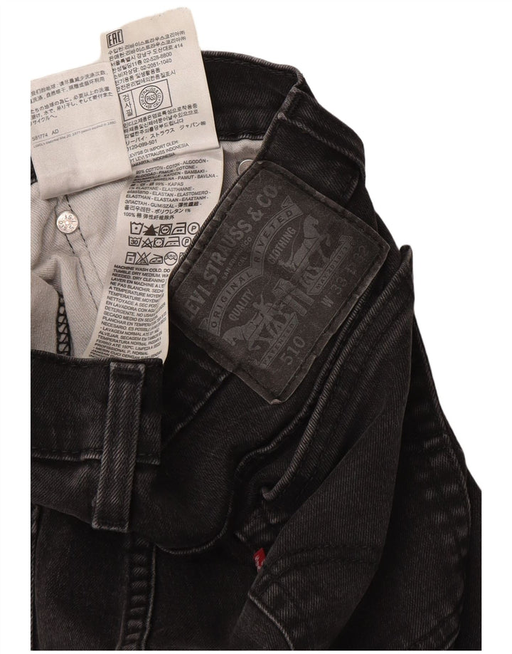 Męskie jeansy Levi's 510 Skinny W33 L32 Szara bawełna