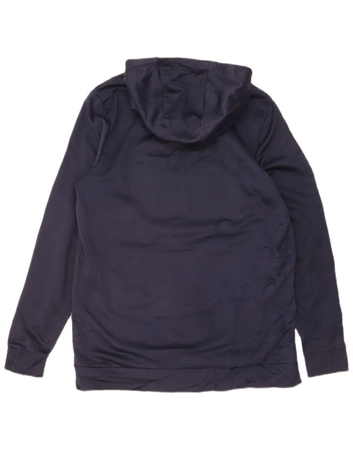 Męski sweter z kapturem i grafiką NIKE Dri Fit, duży, granatowy, poliestrowy