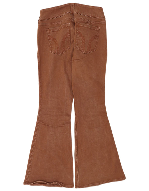 Damskie jeansy rozkloszowane Hollister US 10 Large W30 L28 Brązowa bawełna