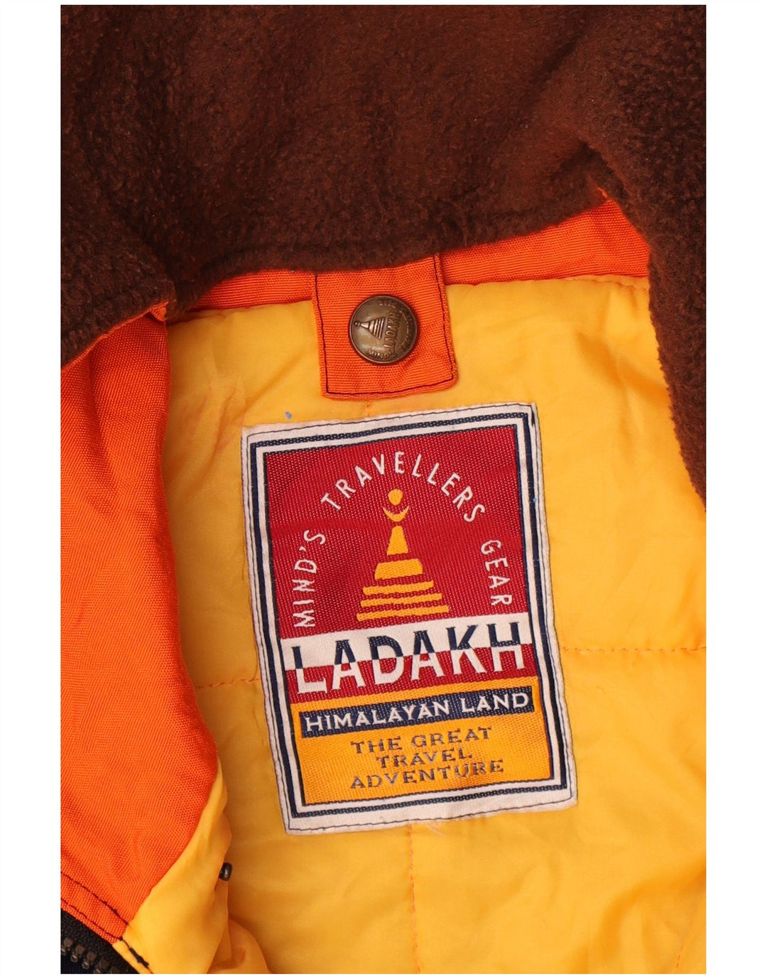 Męska kurtka narciarska z kapturem i kapturem Ladakh UK 42 XL w kolorze pomarańczowym