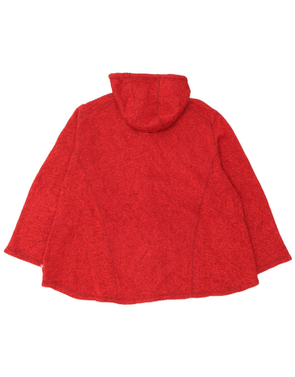 Damski sweter z kapturem i zamkiem Dickies UK 22 3XL Czerwony, nakrapiany poliester