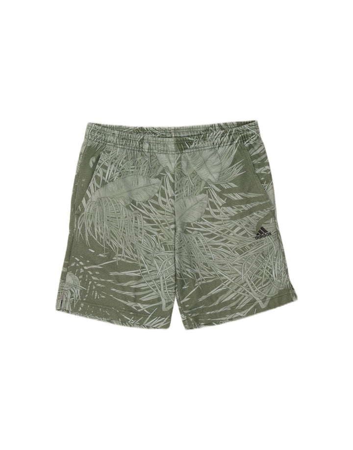 ADIDAS Mens Swimming Shorts Small  Khaki Floral Polyester