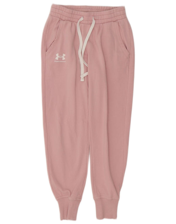 Damskie spodnie dresowe Under Armour Joggers UK 4 XS Różowe bawełniane