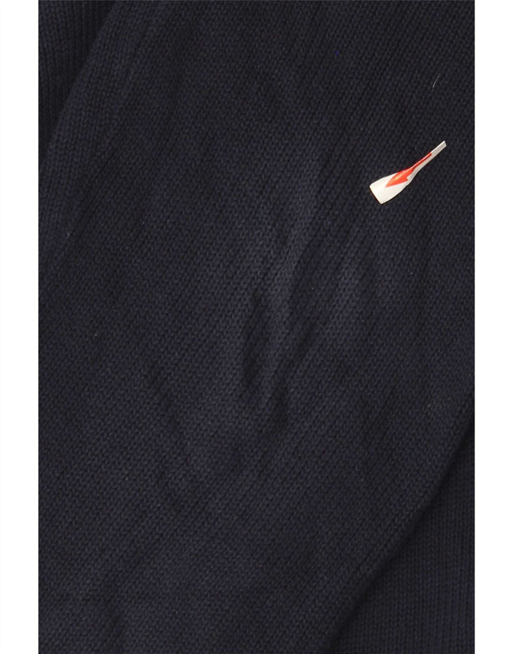 Męski sweter z okrągłym dekoltem Massimo Dutti, średni granatowy