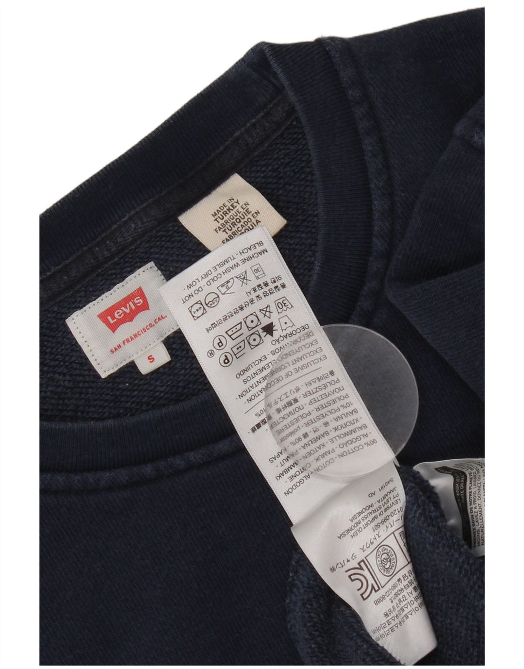 Męska bluza Levi's Sweter, mała, granatowa, bawełniana