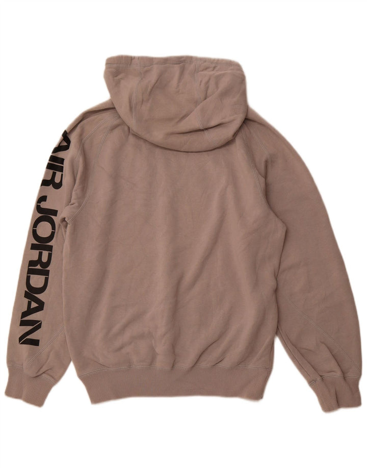 Męski sweter z kapturem i grafiką JORDAN, mały, szary, bawełniany