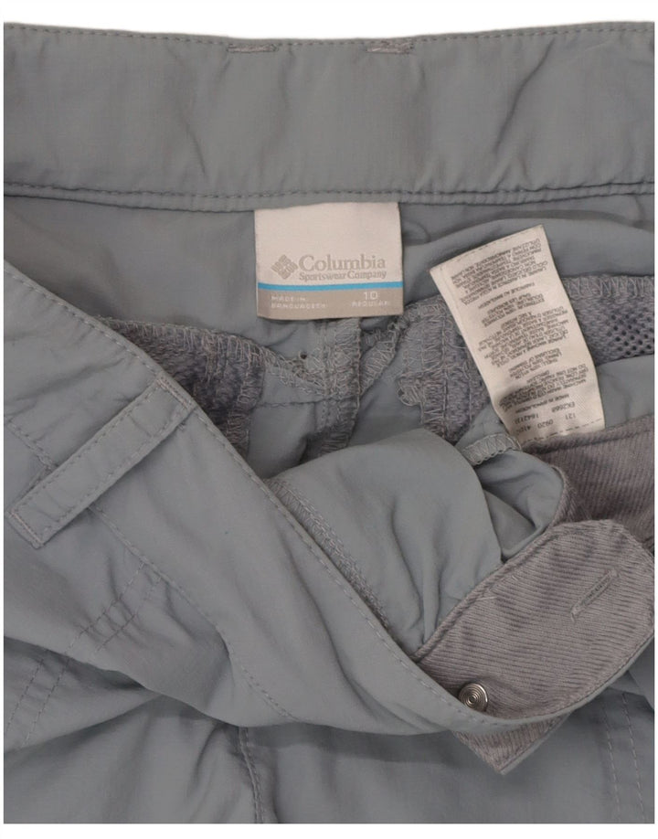 COLUMBIA Womens Bootcut Cargo Trousers US 10 Large W32 L30 Blue Nylon