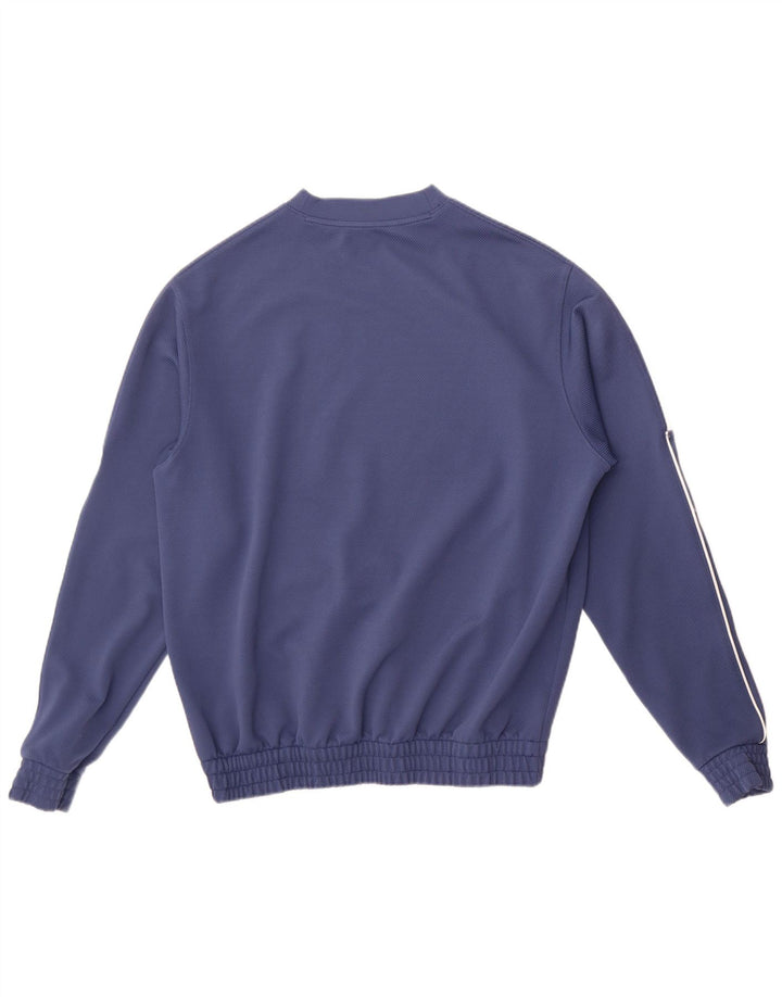 Adidas Męska bluza sweterkowa, średni niebieski, poliester z blokami kolorów
