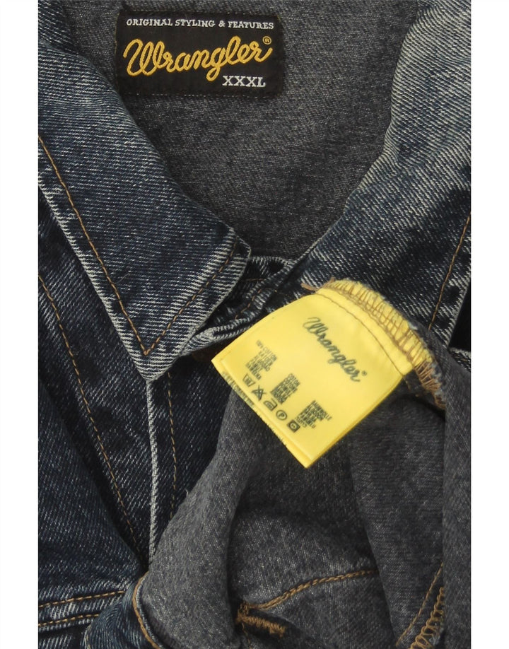 Męska kurtka dżinsowa Wrangler UK 46 3XL Granatowa, bawełniana klasyczna
