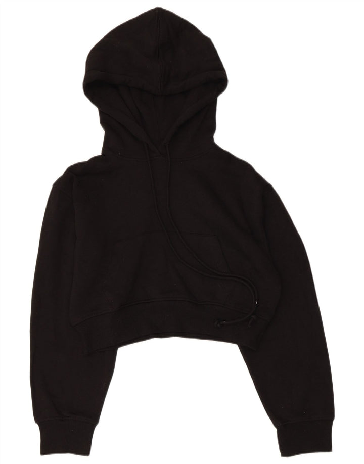 Damski sweter z kapturem ZARA UK 10, mały, czarny poliester