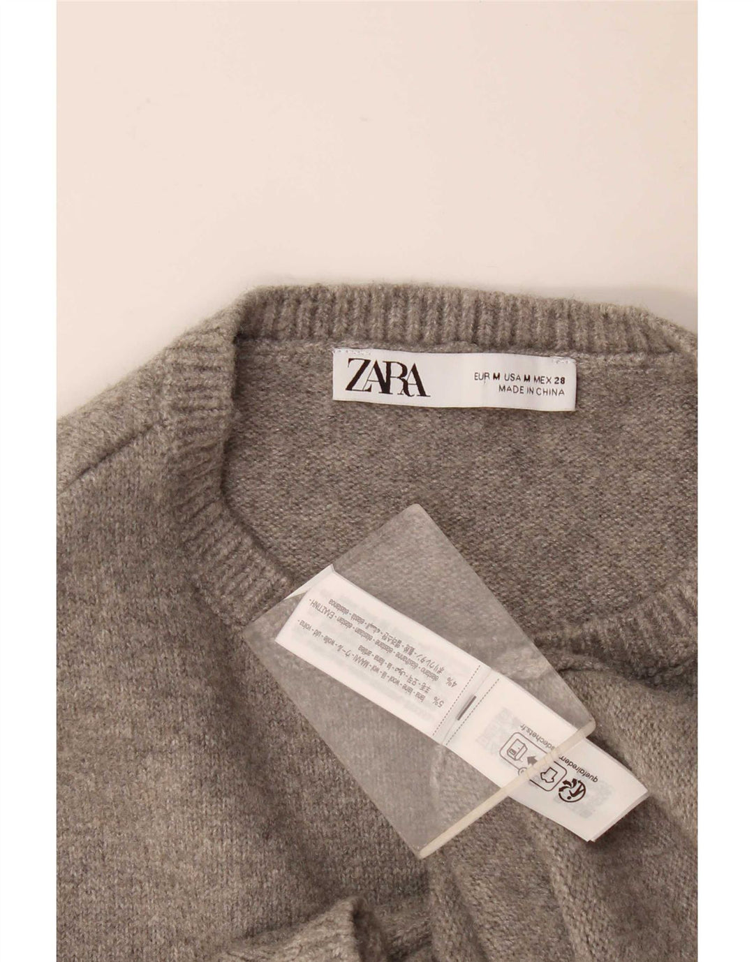 Damska sukienka bez rękawów Zara UK 12, średnia szara wełna