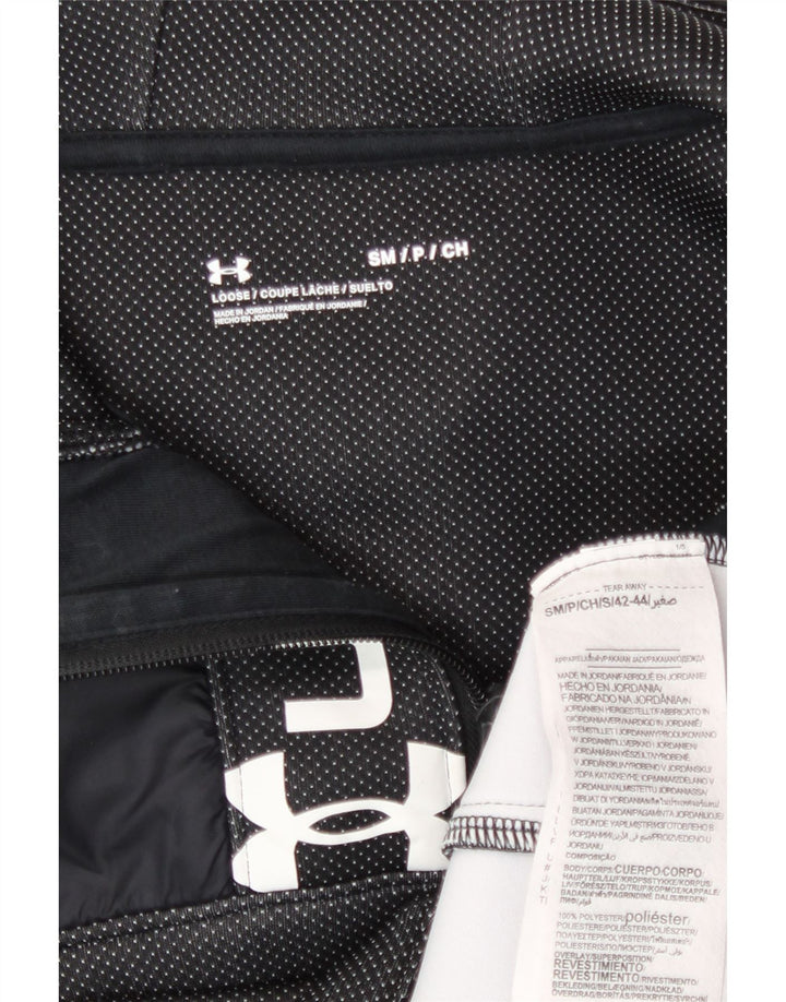 Męski sweter z kapturem i grafiką Under Armour, mały, czarny, w kropki, poliester