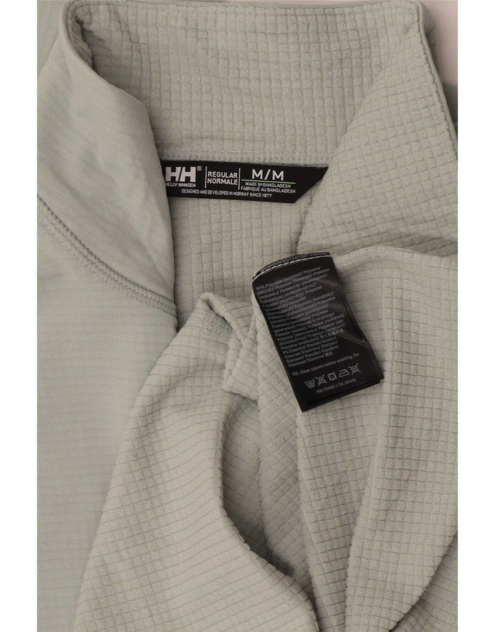 Męski dres Helly Hansen z zamkiem błyskawicznym i średnim zielonym kolorem