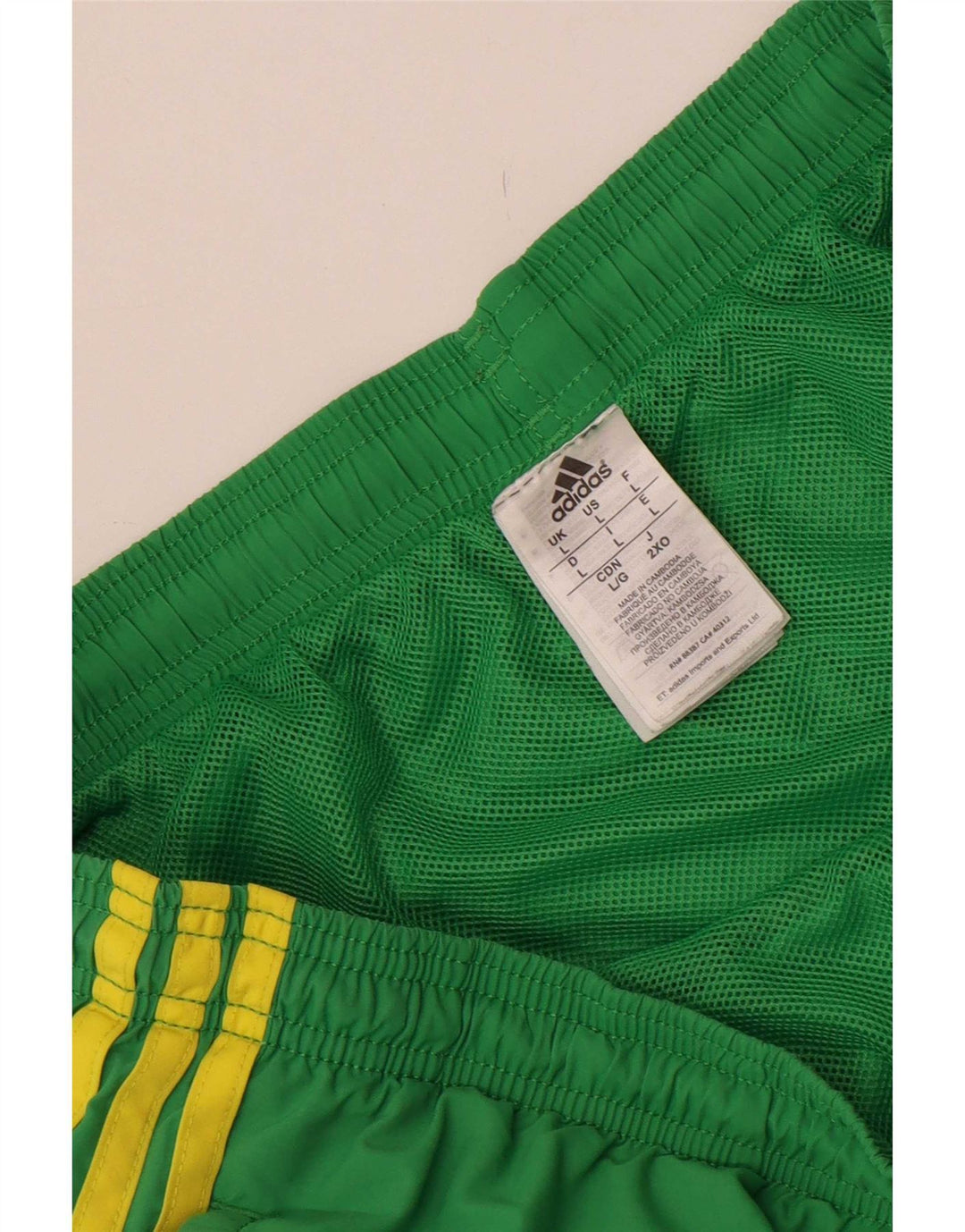 Męskie spodenki sportowe Adidas, duże, zielone, nylonowe