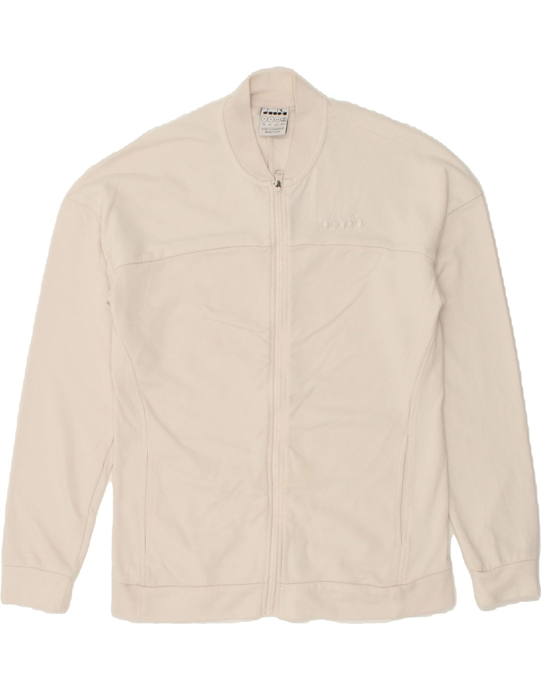 DIADORA Mens Tracksuit Top Jacket Small White Cotton Vintage Diadora and Second-Hand Diadora from Messina Hembry 
