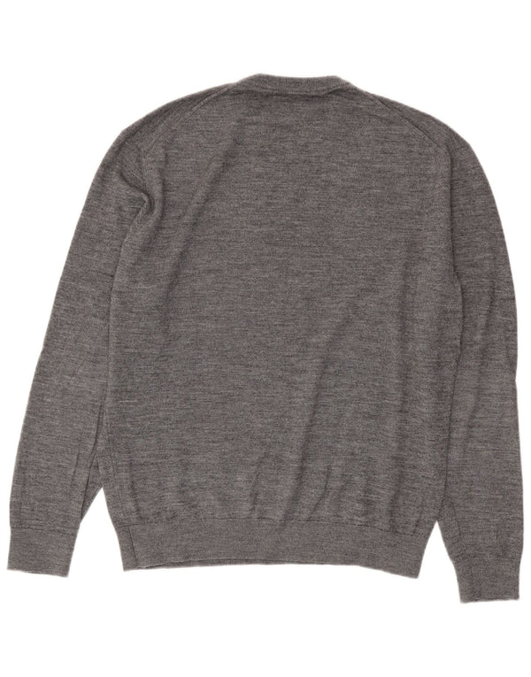 Męski sweter z okrągłym dekoltem Zara XL, szary