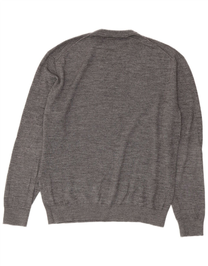 Męski sweter z okrągłym dekoltem Zara XL, szary