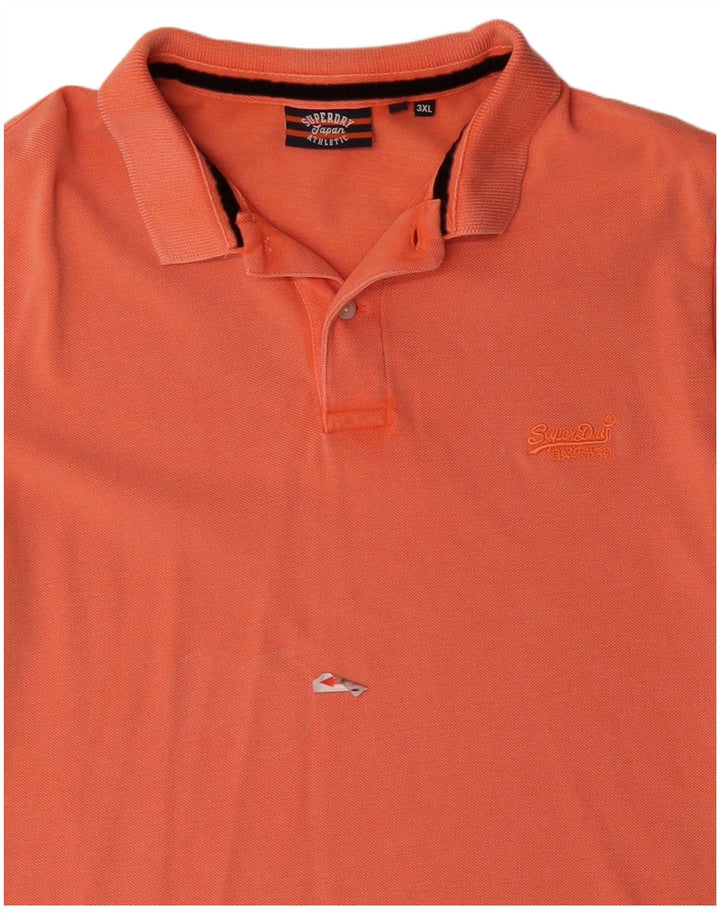 Męska koszulka polo Superdry 3XL Pomarańczowa, bawełniana