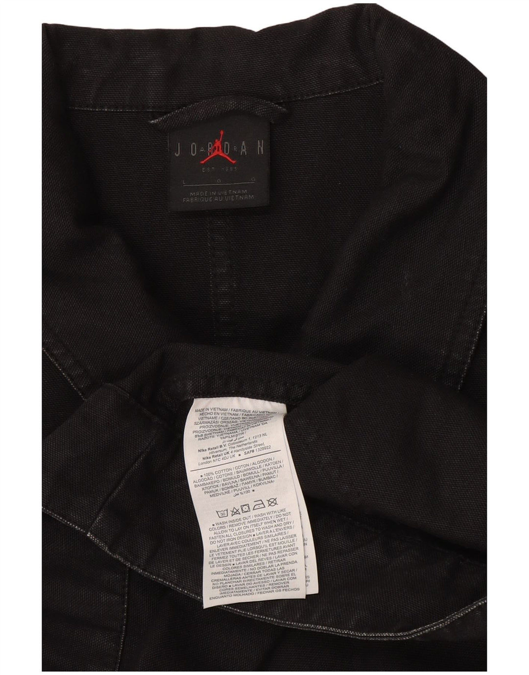 Męska kurtka dżinsowa Jordan UK 40, duża, czarna, bawełniana