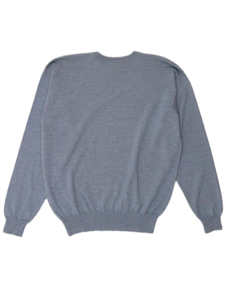 Męski sweter Fila z okrągłym dekoltem 2XL, niebieska wełna