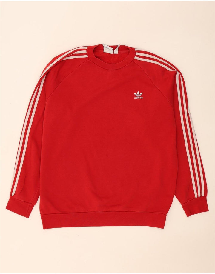 Adidas Męska Bluza Sweter Duża Czerwona Bawełna