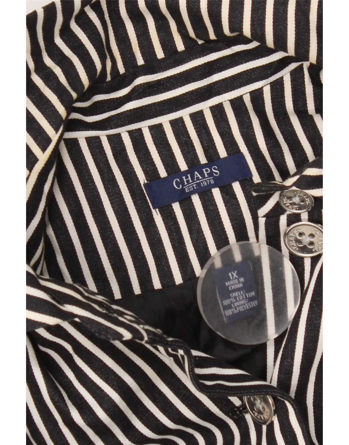Damska marynarka Chaps z rękawem 3/4 i 6 guzikami, UK 18 XL, granatowa w paski
