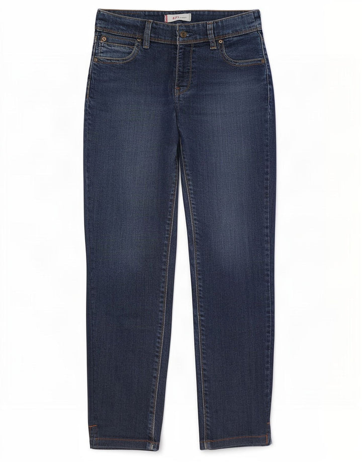 Damskie jeansy Levi's 571 Slim W32 L28 Niebieska bawełna