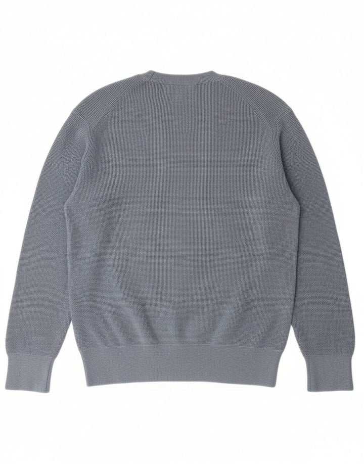 Męski sweter z okrągłym dekoltem ALL SAINTS, średni niebieski, bawełniany