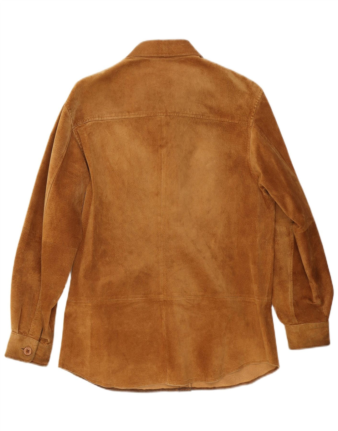 Zamszowa koszula damska VINTAGE UK 12, średnia beżowa skóra