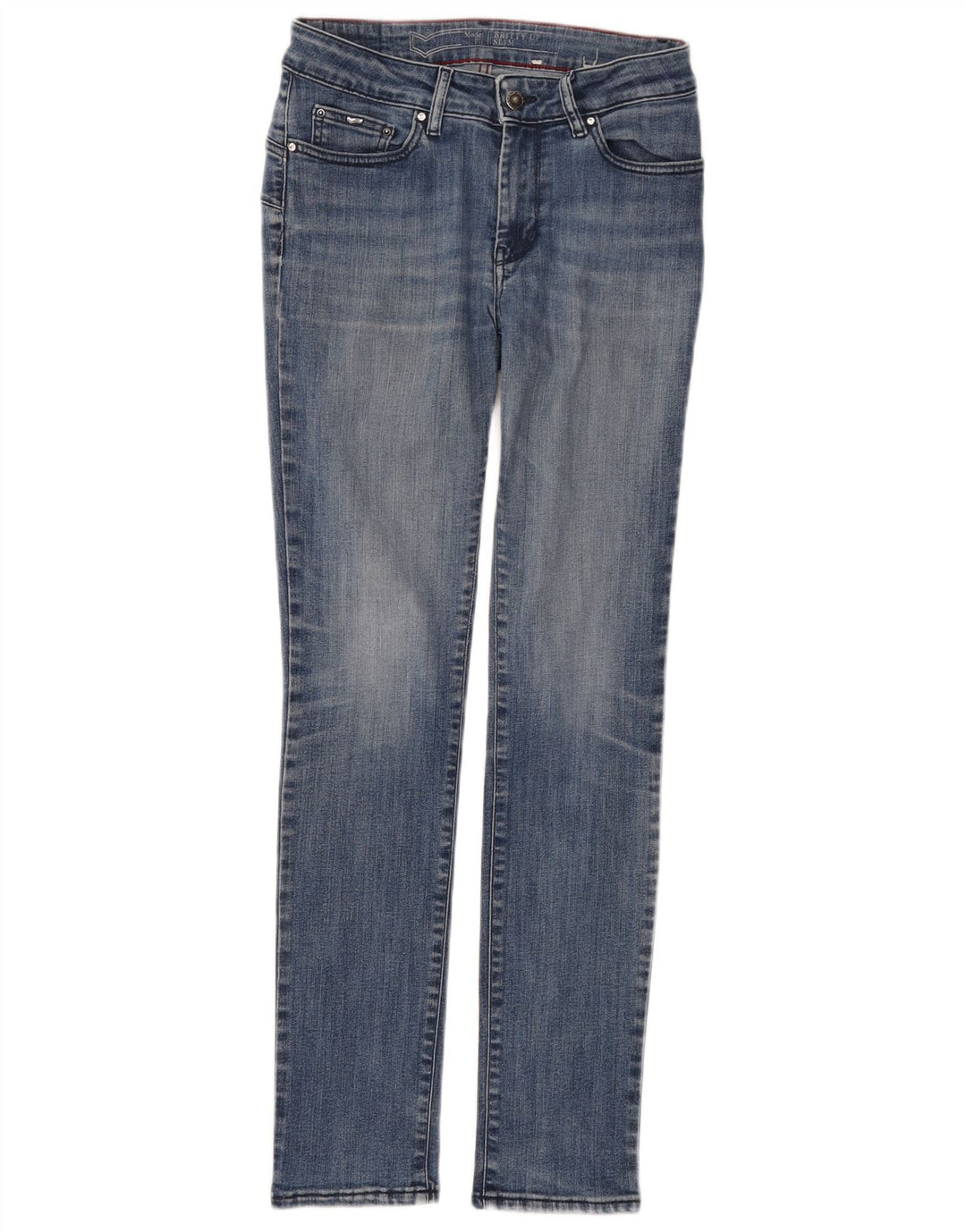 Damskie jeansy Gas Slim W26 L30 Niebieskie bawełniane